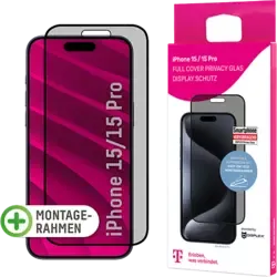 Displex Privacy Display Glas Apple iPhone 15 / 15 Pro Transparent