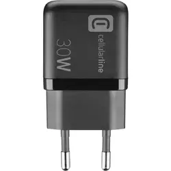 Cellularline USB Charger Multipower Micro 30W GaN 2 Ports PD Schwarz